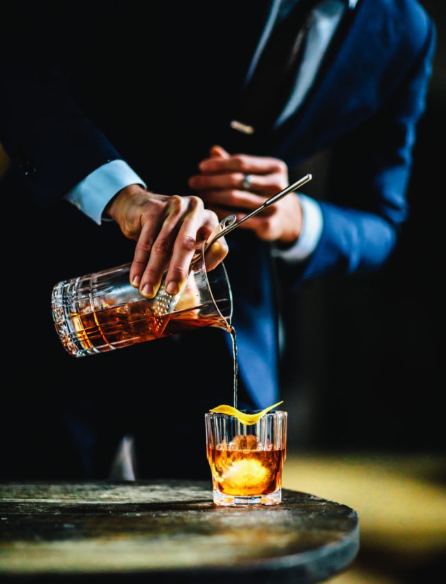 A cocktail named Negroni at Bar Brasserie OCCO in Royal Gate Resort