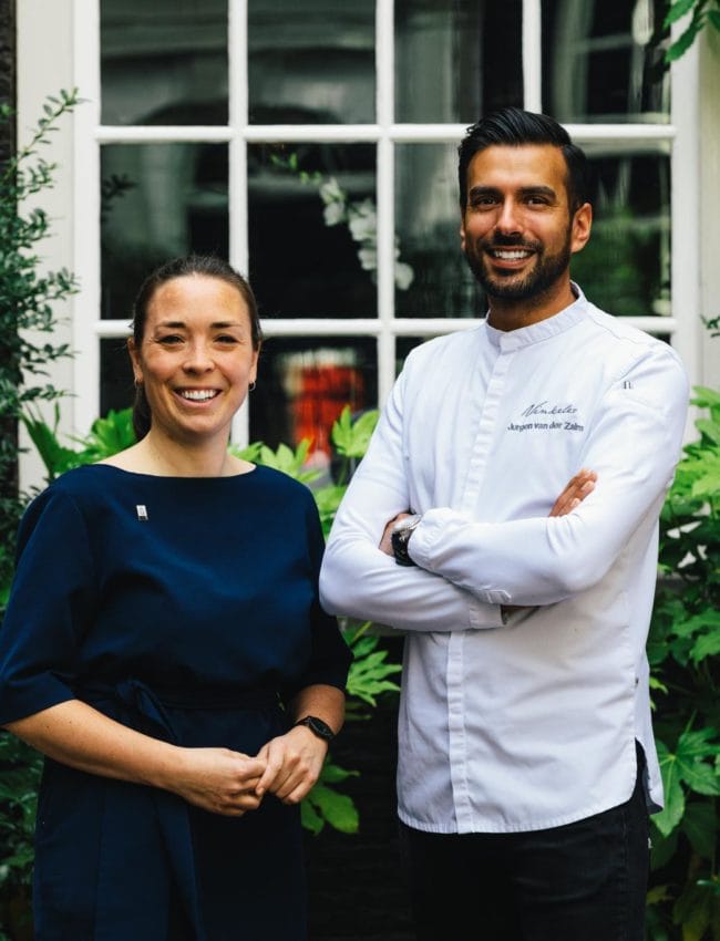 Chef & Sommelier of Michelin star restaurant Vinkeles in the secluded garden of boutique hotel Royal Gate Resort