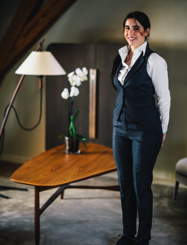 The housekeeping manager Mayela Terpstra, in luxury boutique hotel Royal Gate Resort, member of the leading hotels of the world.