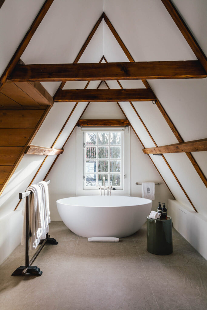 Bathroom vanity in a Loft style suite at luxury boutique hotel Royal Gate Resort, member of The Leading Hotels of The World.