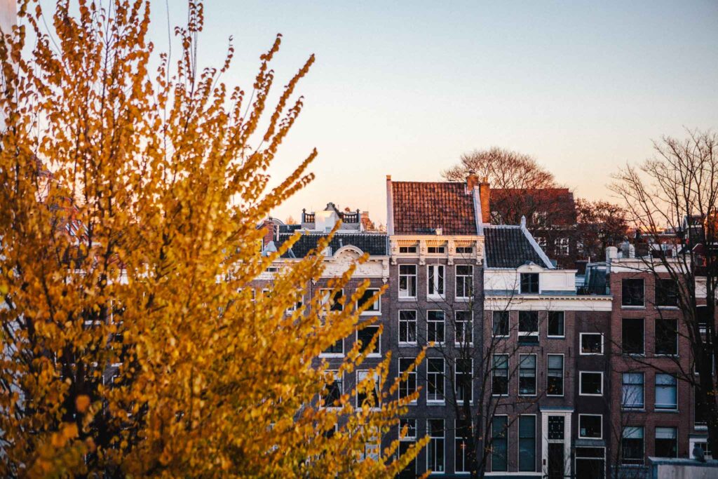 Autumn views over the Keizersgracht at Royal Gate Resort, part of Leading Hotels of the World