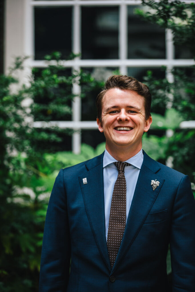 Sommelier Jasper van Amerongen of two Michelin star restaurant Vinkeles at Royal Gate Resort
