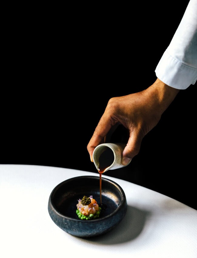 A dish from Restaurant Vinkels, two michelling star restaurant